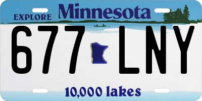 MN license plate 677LNY