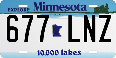 MN license plate 677LNZ
