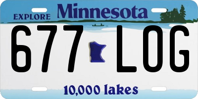 MN license plate 677LOG