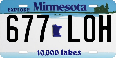 MN license plate 677LOH