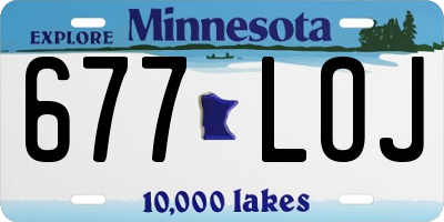 MN license plate 677LOJ