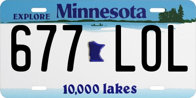 MN license plate 677LOL