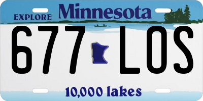 MN license plate 677LOS
