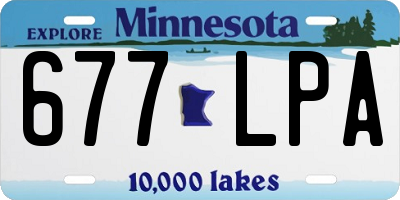 MN license plate 677LPA