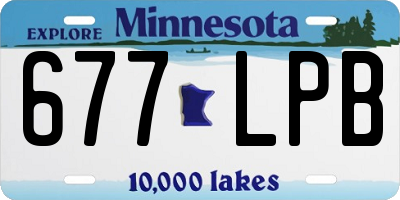 MN license plate 677LPB