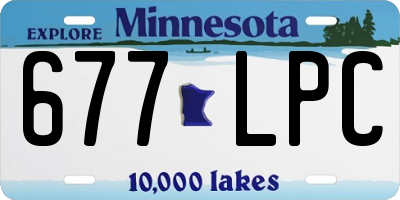 MN license plate 677LPC