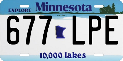 MN license plate 677LPE