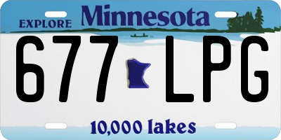 MN license plate 677LPG