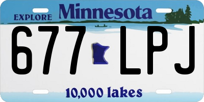 MN license plate 677LPJ