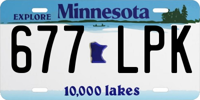 MN license plate 677LPK