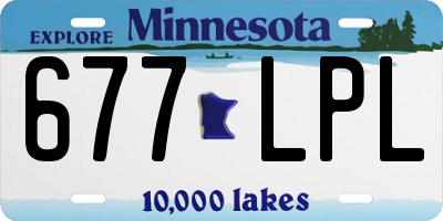 MN license plate 677LPL