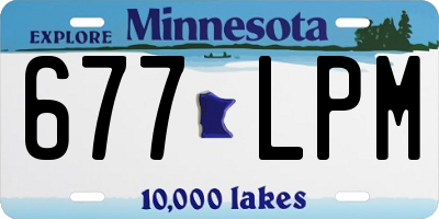 MN license plate 677LPM