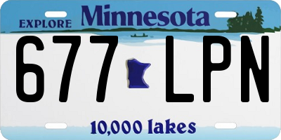 MN license plate 677LPN