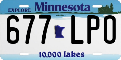 MN license plate 677LPO
