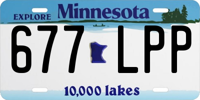 MN license plate 677LPP
