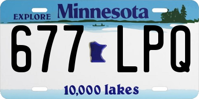 MN license plate 677LPQ