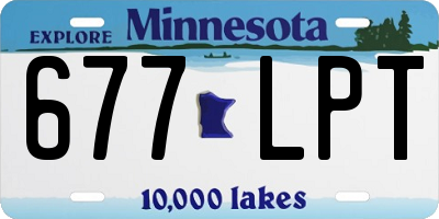 MN license plate 677LPT