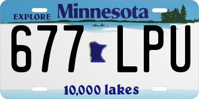 MN license plate 677LPU