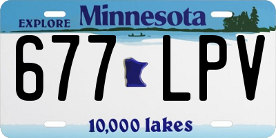MN license plate 677LPV