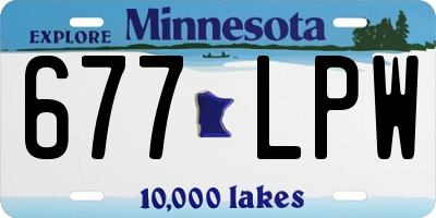 MN license plate 677LPW