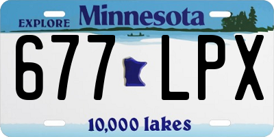 MN license plate 677LPX