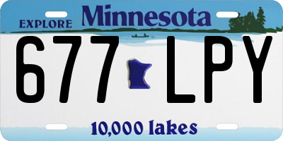 MN license plate 677LPY