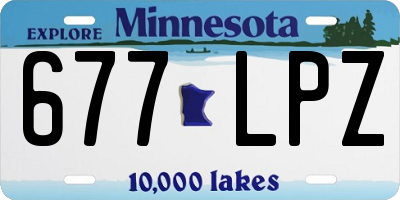 MN license plate 677LPZ