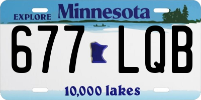 MN license plate 677LQB