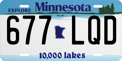 MN license plate 677LQD