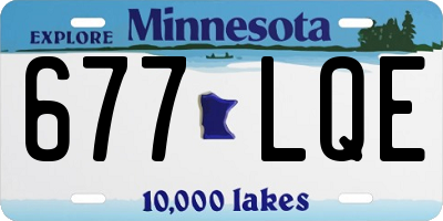 MN license plate 677LQE