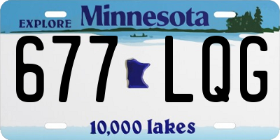 MN license plate 677LQG