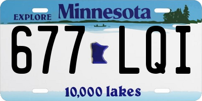MN license plate 677LQI