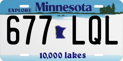 MN license plate 677LQL