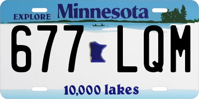 MN license plate 677LQM