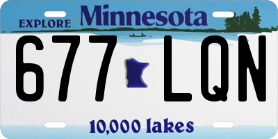 MN license plate 677LQN