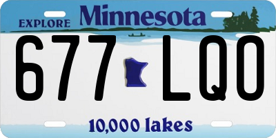 MN license plate 677LQO