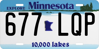 MN license plate 677LQP