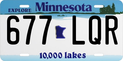 MN license plate 677LQR