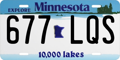 MN license plate 677LQS