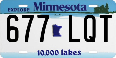 MN license plate 677LQT