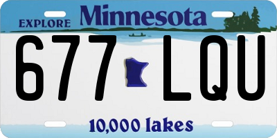 MN license plate 677LQU
