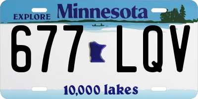 MN license plate 677LQV