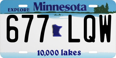 MN license plate 677LQW