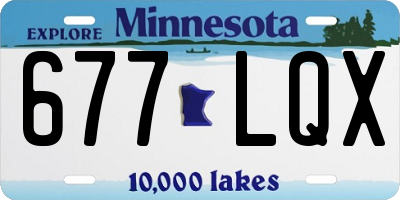 MN license plate 677LQX