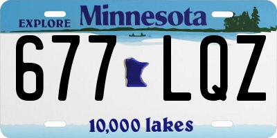 MN license plate 677LQZ