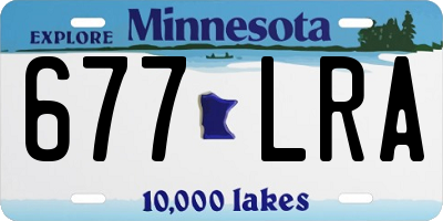 MN license plate 677LRA