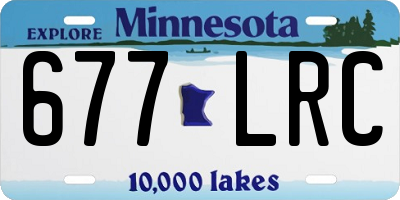 MN license plate 677LRC