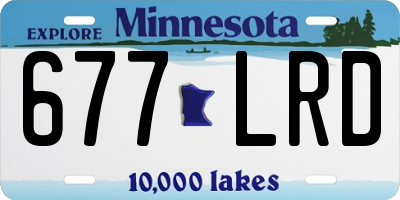 MN license plate 677LRD