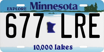 MN license plate 677LRE