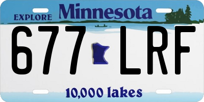 MN license plate 677LRF